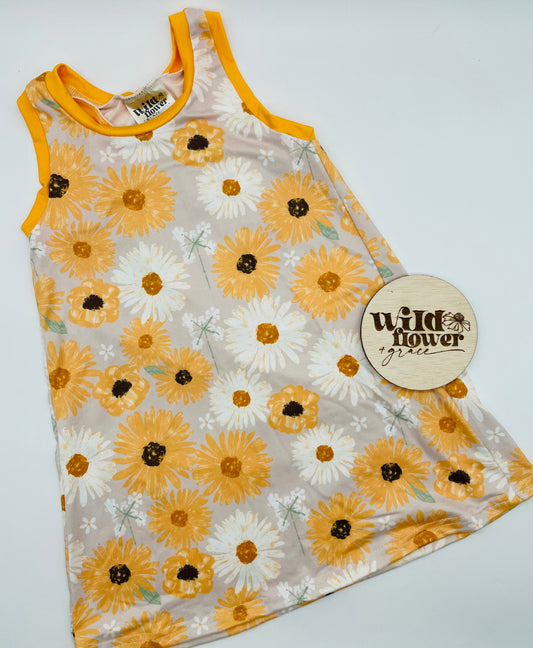 Sunflower Racerback Tank Dress