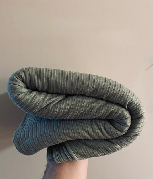 Solid Sage-Rib Knit